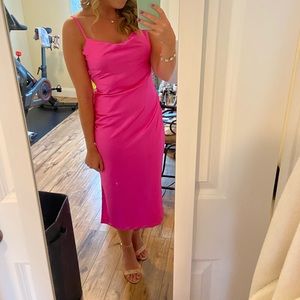 Pink Satin Formal Dress